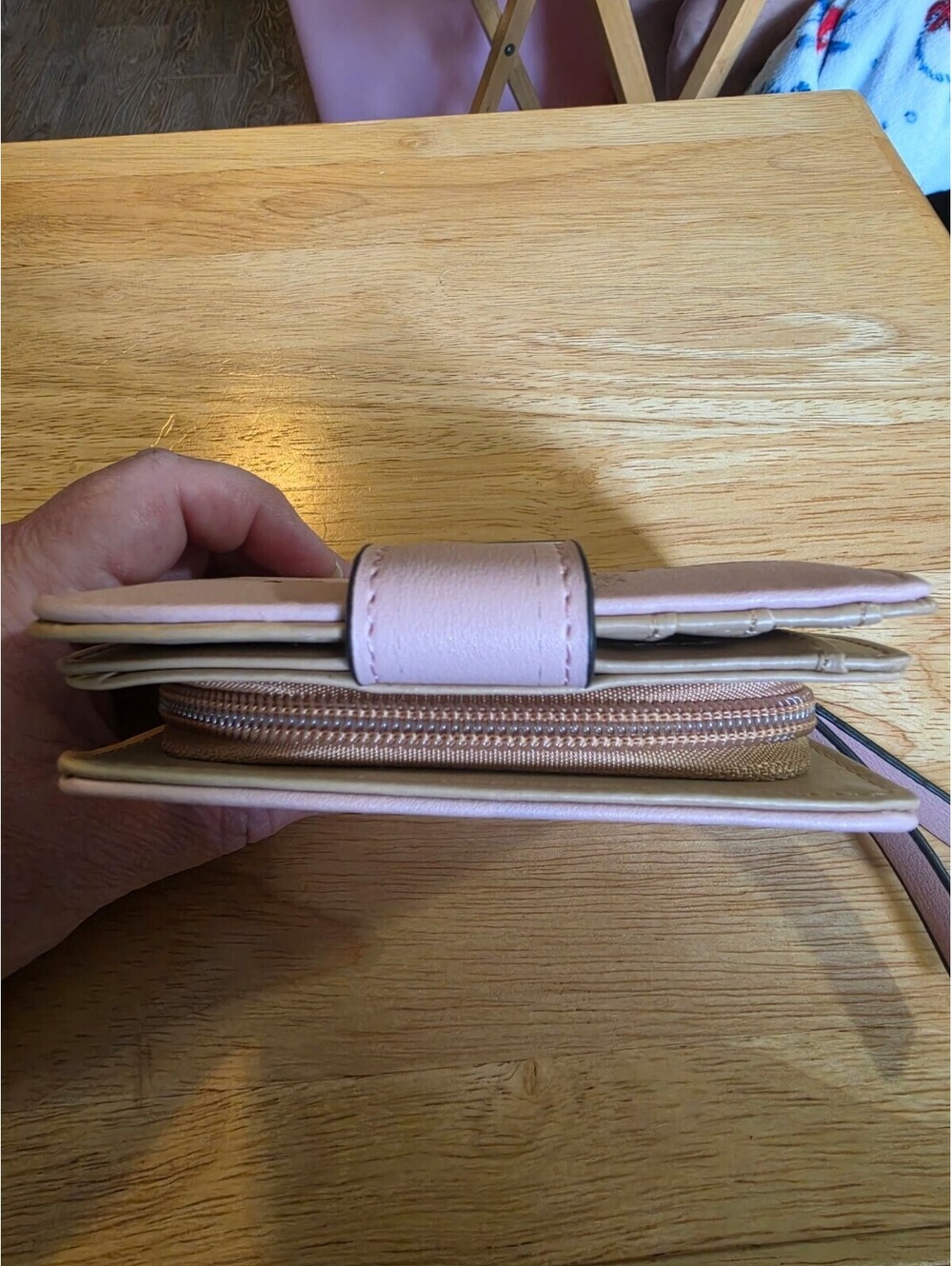 Women's Small Pink Card Holder Wallet - Picture 3 of 6